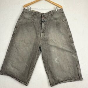 Vintage Marithé François Girbaud Long Baggy Denim Shorts Men’s 38 Acid Wash Y2K